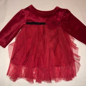 The children’s Place Red Velour Long Sleeve Dress